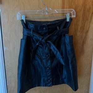 HYFVE Black Button-Up Mini Skirt